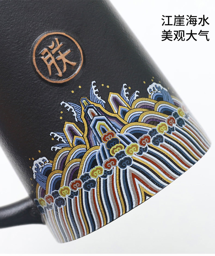 Imperial palace wen gen separation ceramic tea cup tea cup silver cup 999 sterling silver bladder individuals dedicated high - grade