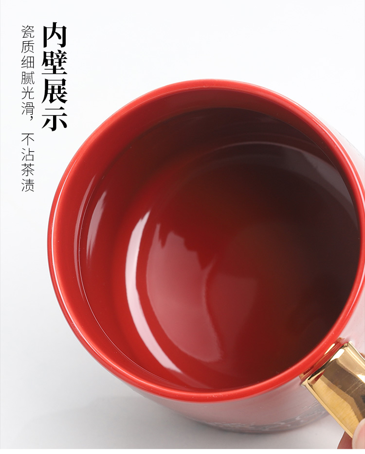 Jingdezhen ceramic cups thermostatic cup mat heating glass tea cup tea separation filter water cup of office