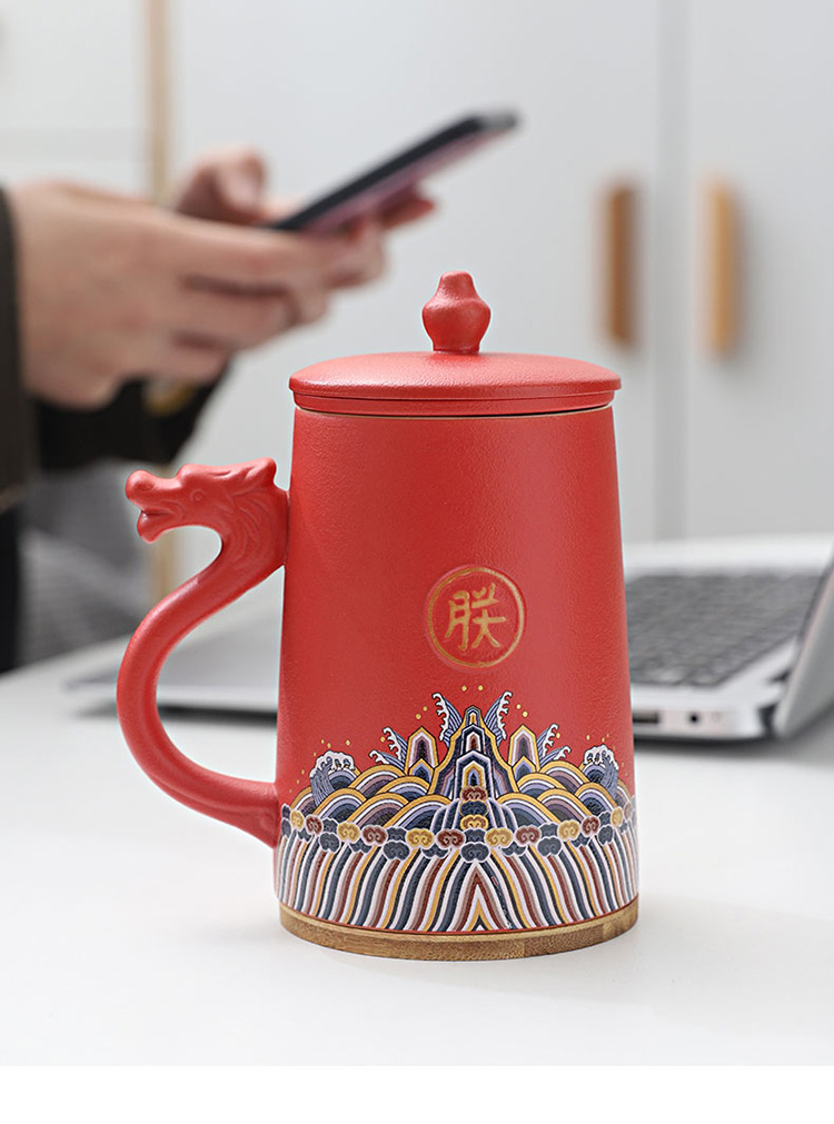 Imperial palace wen gen separation ceramic tea cup tea cup silver cup 999 sterling silver bladder individuals dedicated high - grade