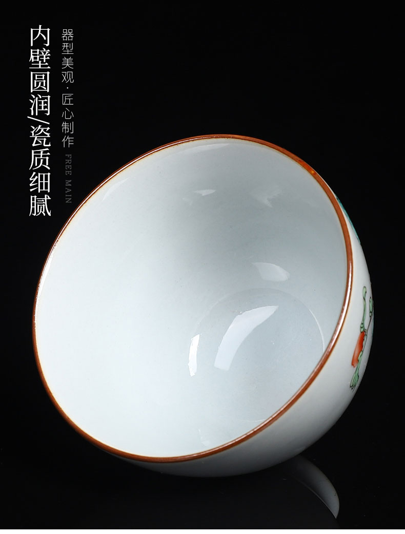 Persimmon Persimmon ruyi tea set ceramic masters cup single cup participants in high - grade up man noggin single sample tea cup kung fu