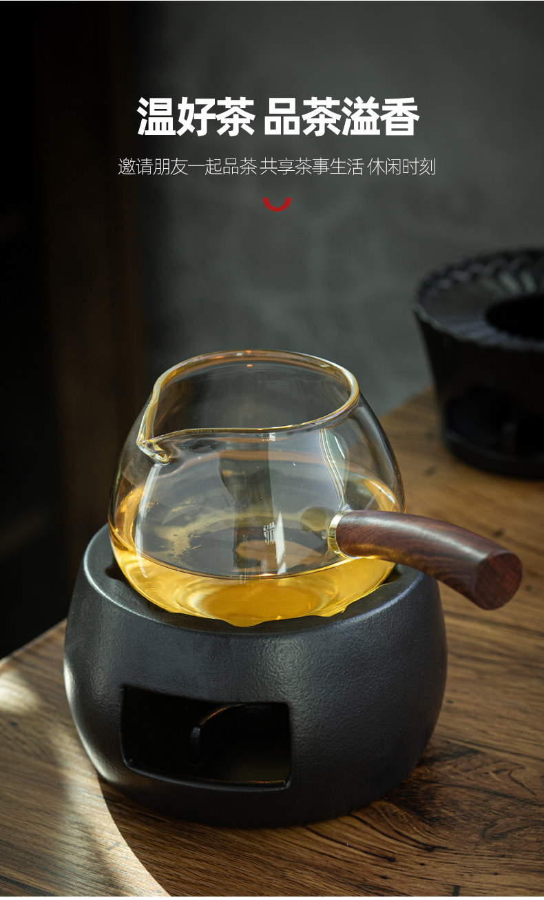 Fair high heat - resistant glass tea cup points is the based heating temperature teapot tea tea filter sea side mixes the cup bottom