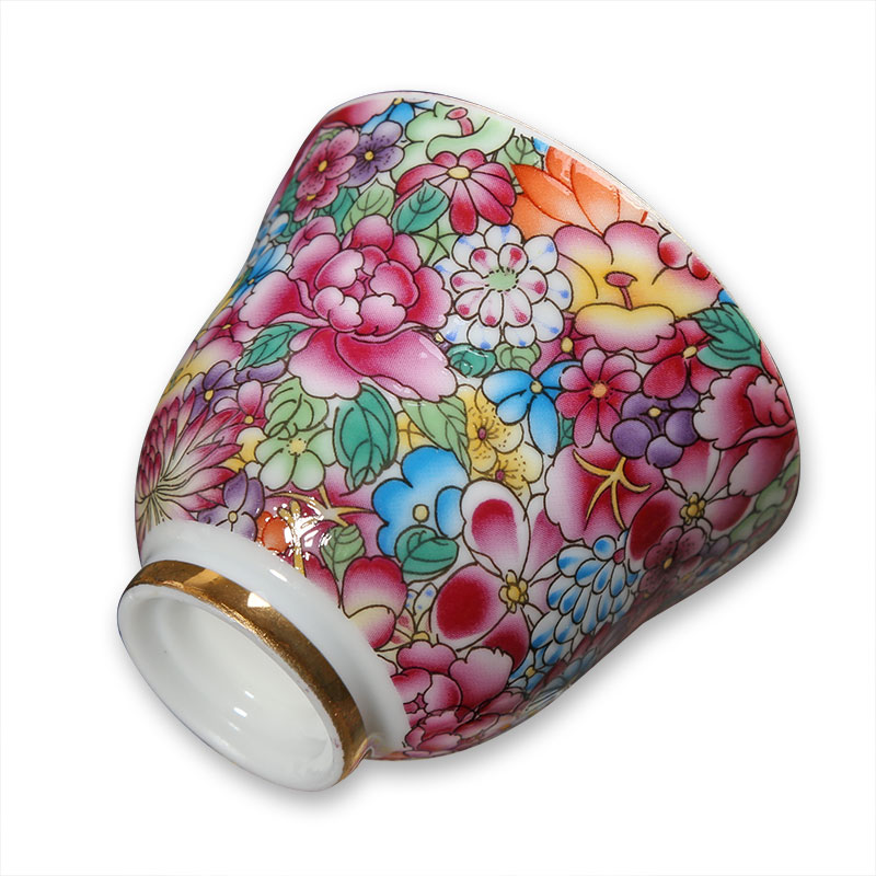 Jingdezhen tea cups porcelain enamel silver cup silver 999 authentic kung fu bladder coppering. As silver sample tea cup