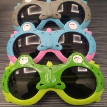  Childrens dinosaur glasses Boys silicone sunglasses Girls sunglasses polarized anti-ultraviolet 2-9 years old smart baby