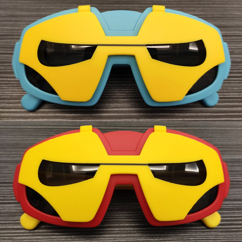 2024 Iron Man children sunglasses boy sunglasses girl silicone gel glasses flip polarized handsome cool smart baby-Taobao