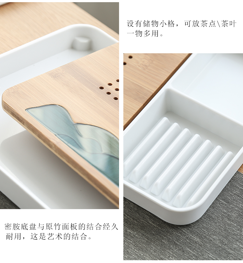 Bo yiu-chee contracted kung fu tea set ceramic teapot tea tray was contracted household gifts tea, a complete set of gift box