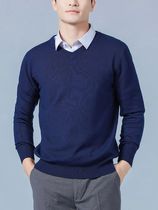 Cashmere Sweater Men Pullover Autumn Winter V-Neck Soft Warm