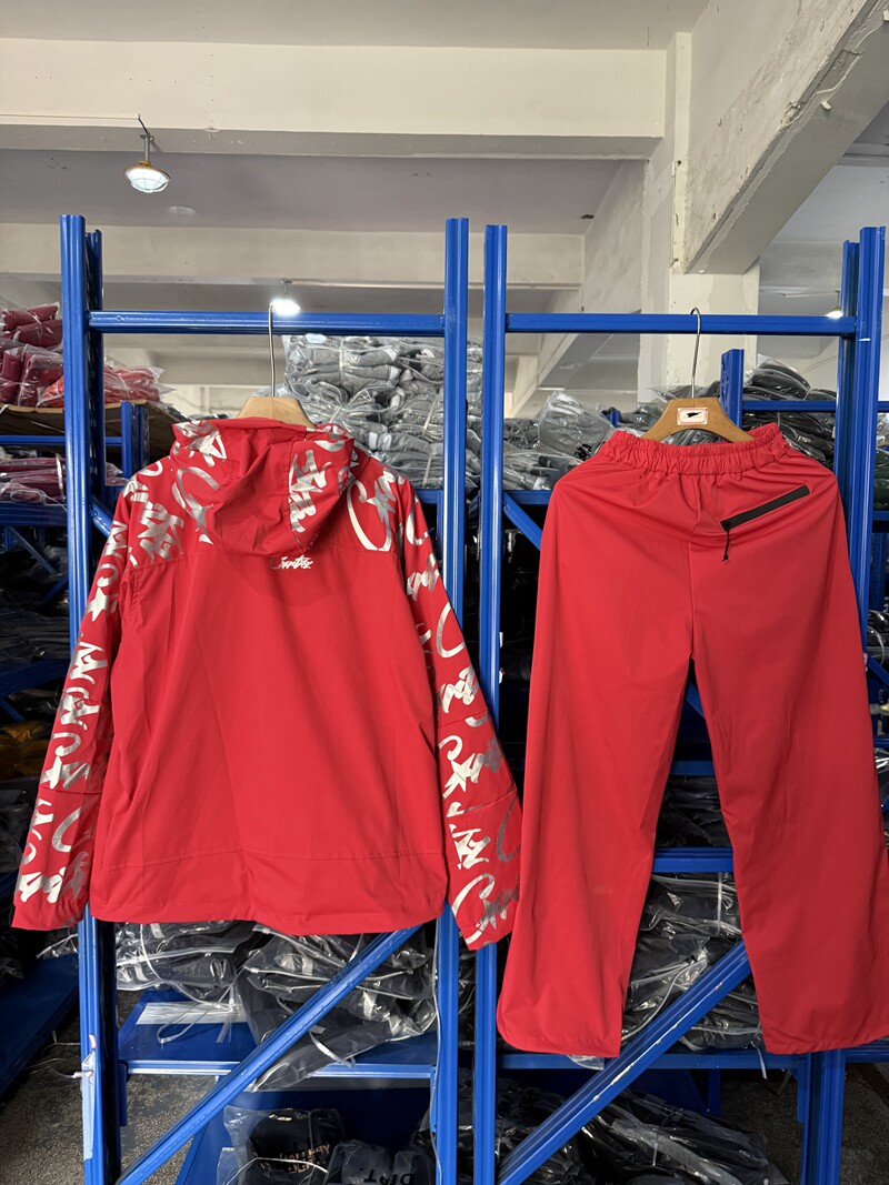 Спортивный костюм для отдыха 高品质corteiz反光字母印花高街男女休闲潮流冲锋衣外套裤子套装