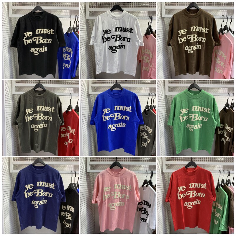 Cpfm Ye Must Be Born Again Kanye West Jerry Rebirth Casual Short Sleeve T-Shirt Summer
