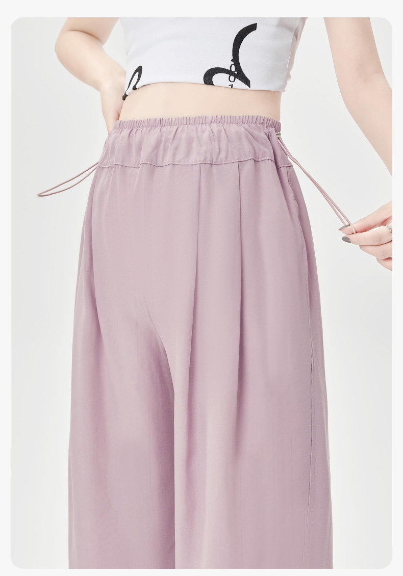 Maternity Pants Summer 2026 New Style Without Belly Support Ice Silk Casual Wide-Leg Pants Yamamoto Long Pants for Petite Women Spring and Summer — 11