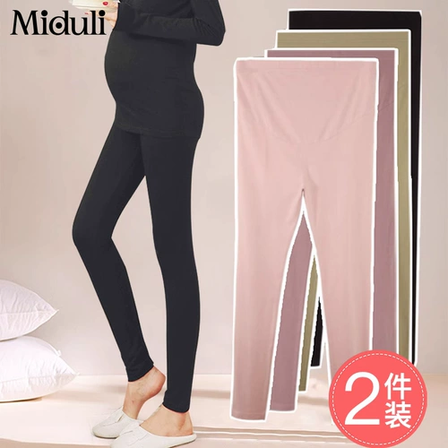 Осеннее термобелье, штаны для беременных, вязаные удерживающие тепло леггинсы для молодой матери