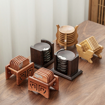 Black Sandalwood Solid Wood Tea Cushion Cup Cushion Tea Cup Mat Tea Dauf Tea Cup Totea Totetea Tea Ware Accessories Large Full Heat Insulation