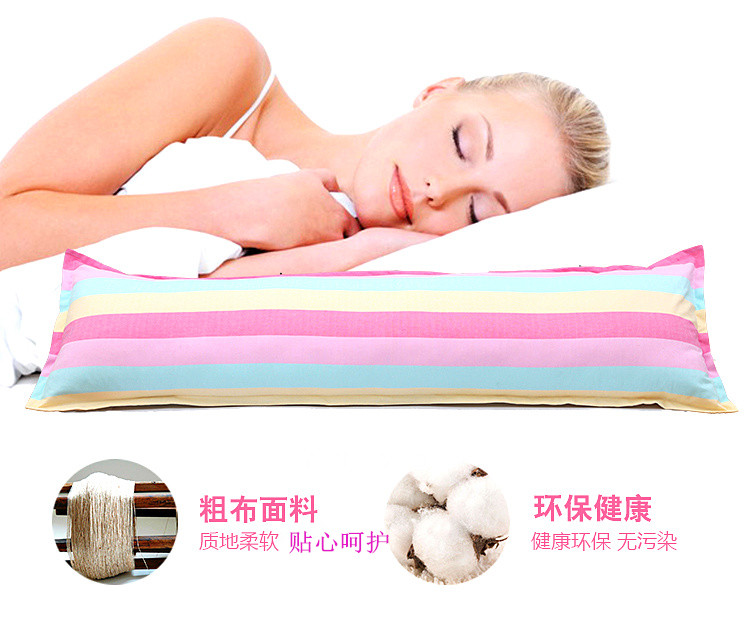 100% cotton cũ vải thô cộng với vỏ gối đôi dài 1,21,51,8 m gối bông có thể giặt mà không bị biến dạng gối tựa lưng sofa