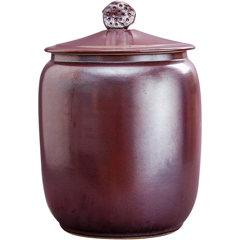 Jingdezhen the packed tea pot ceramic seal tank storage containers of puer tea cake with cover large capacity moisture