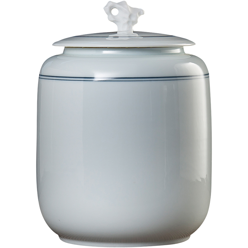 Jingdezhen the packed tea pot ceramic seal pot pu barrels with cover large capacity domestic storage cylinder extra large