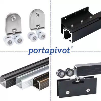 Wall-mounted glass door sliding door pulley Hanging wheel hanging sliding door shop sliding door wheel Hanging door Mobile office partition side-mounted