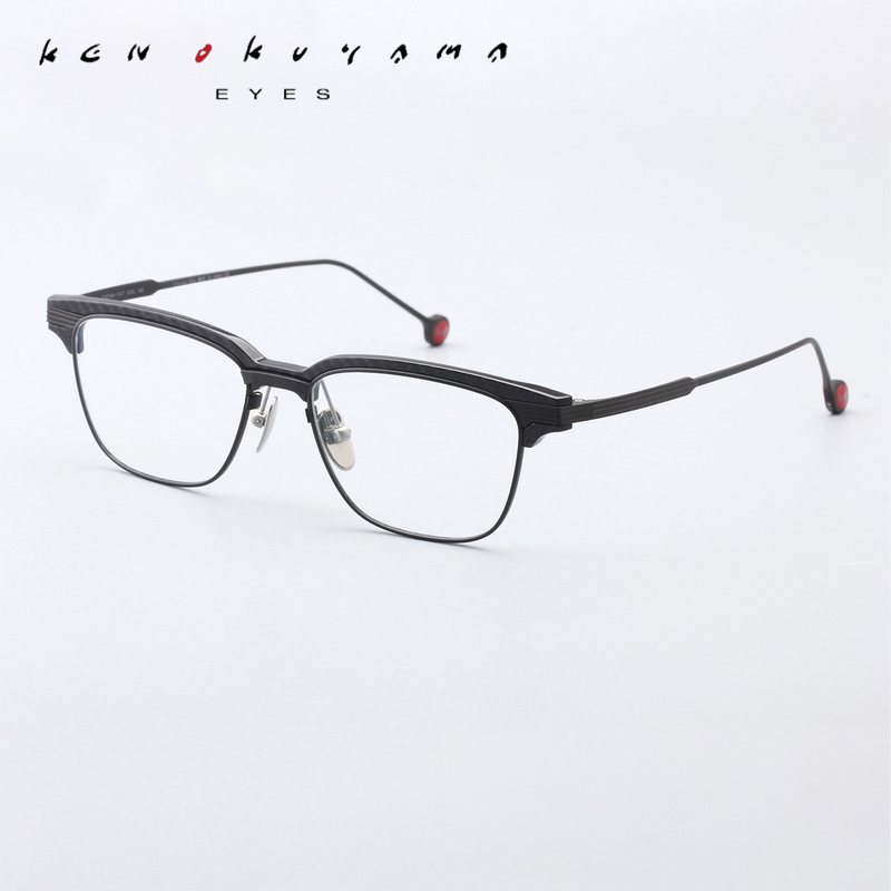26 New Models of Ken Okuyama Japanese-Style Eyeglass Frames for Men with Nearsightedness, Titanium Lightweight Full-Frame Glasses Frame Ko405