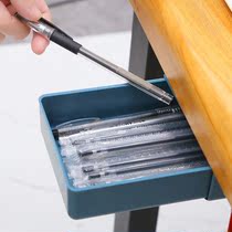 Drawer-type table Lower holding box free of punching table bottom Hide containing box desk surface stationery pen holder multifunction recluse