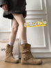 Retro Height-Increasing Birkenstock Short Boots for Women, 2025 Autumn New Style Western Cowboy Boots, Slimming Push-Up Boots, Martin Boots