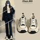 Canvas shoes thick-soled platform shoes 2025 spring new sneakers women's shoes spring and autumn heightening dissolving casual sports white shoes