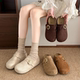 Increased thick-soled Birkenstock shoes, toe-cap half slippers for women, 2025 new autumn and winter popular lazy Birkenstock shoes