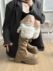 Retro Thick-Soled Fleece-Lined Snow Boots for Women 2025 New Popular Winter Warm Long Boots Northeast Cotton Boots