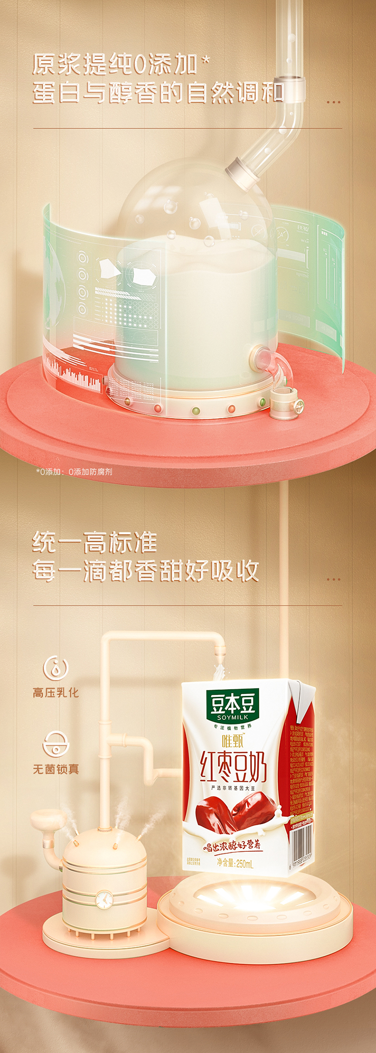 天猫超市 豆本豆 唯甄红枣豆奶 250ml*48盒 整箱 图5