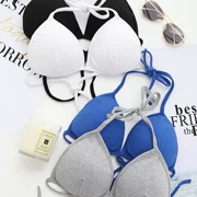 Đồ lót bikini che cup cup cô gái tie tam giác bãi biển mỏng phần thép vòng màu mà không thu thập tất cả bông