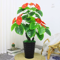 1 метр солнечный свет Красная ладонь+горшок+трава