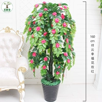 1,6 Мия Сянген счастливая цветочная роза красная+горшок+трава