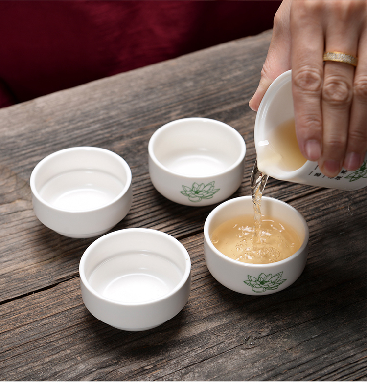 Portable travel kung fu tea set ceramic filter a pot of tea cup four cups of Japanese creative individual cup one cup