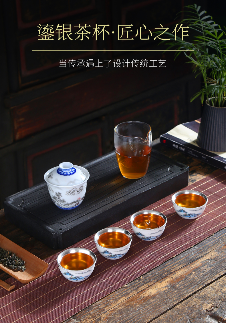 Dehua white porcelain high - grade ceramic masters cup suet jade cup single kung fu tea cup sample tea cup but small tea cups