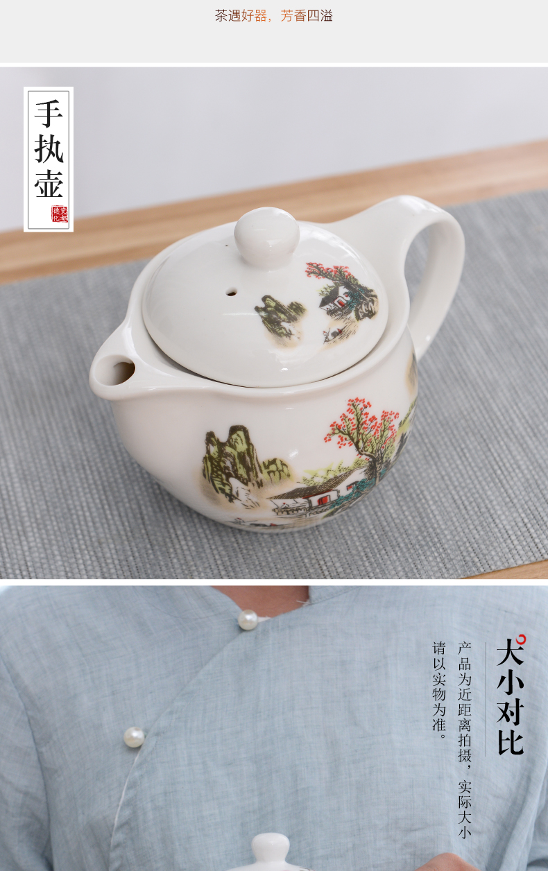 Individual cup double insulation cup not hot ceramic bowl of blue and white porcelain household kung fu tea glass teapot