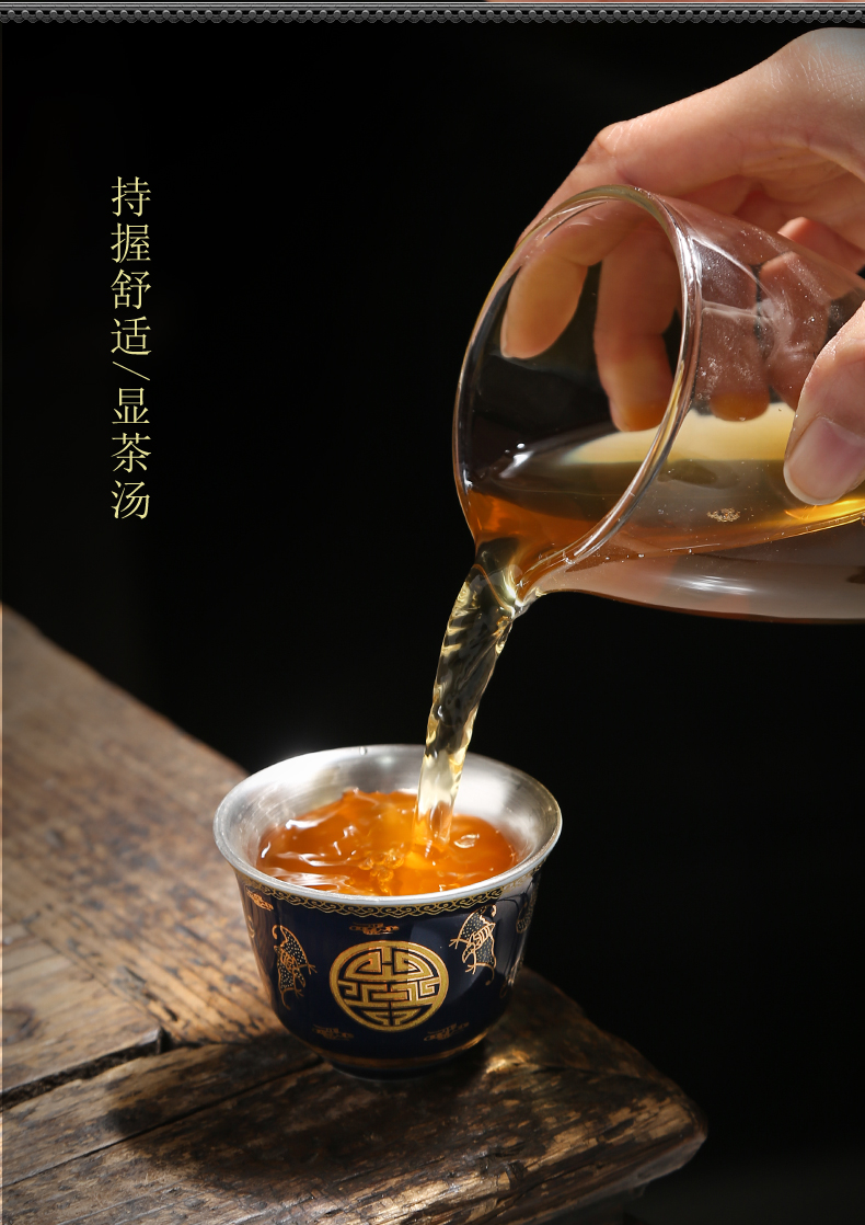 Ceramic cups of tea one kung fu master built light tea sample tea cup single CPU private custom engraving logo lettering