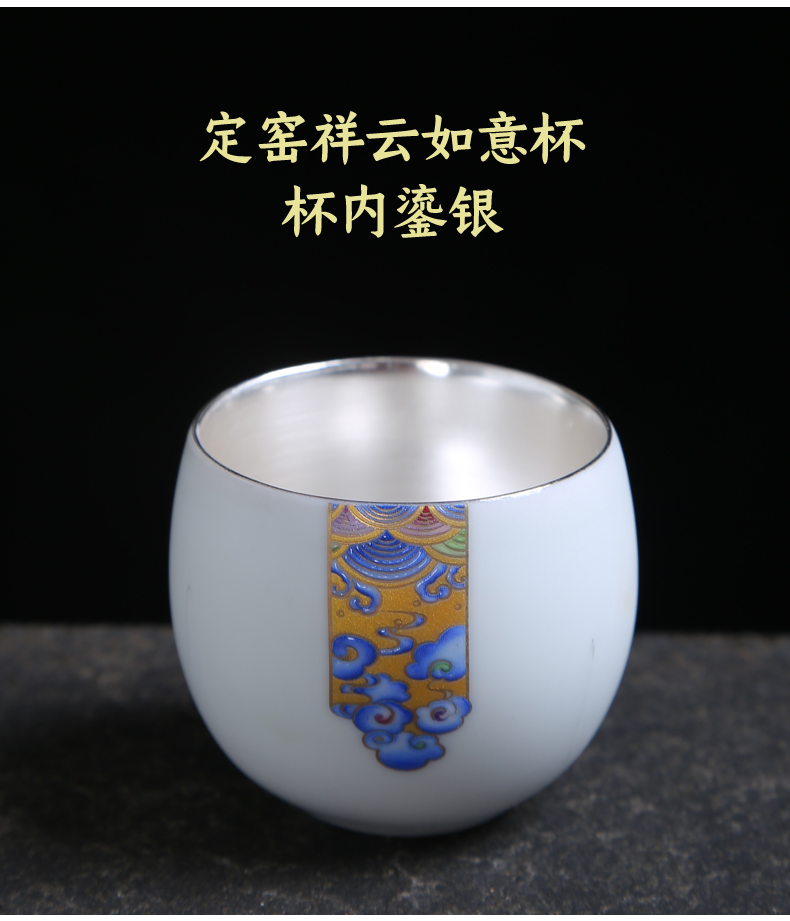 Inferior smooth fat white ceramic cups sample tea cup kung fu tea set small bowl name plum single CPU master cup tea light
