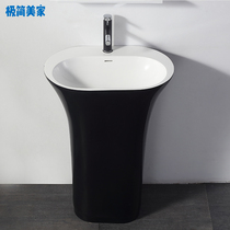 Minimalist Meijia artificial marble column Basin Integrated Basin balcony floor-standing sink basin wash basin