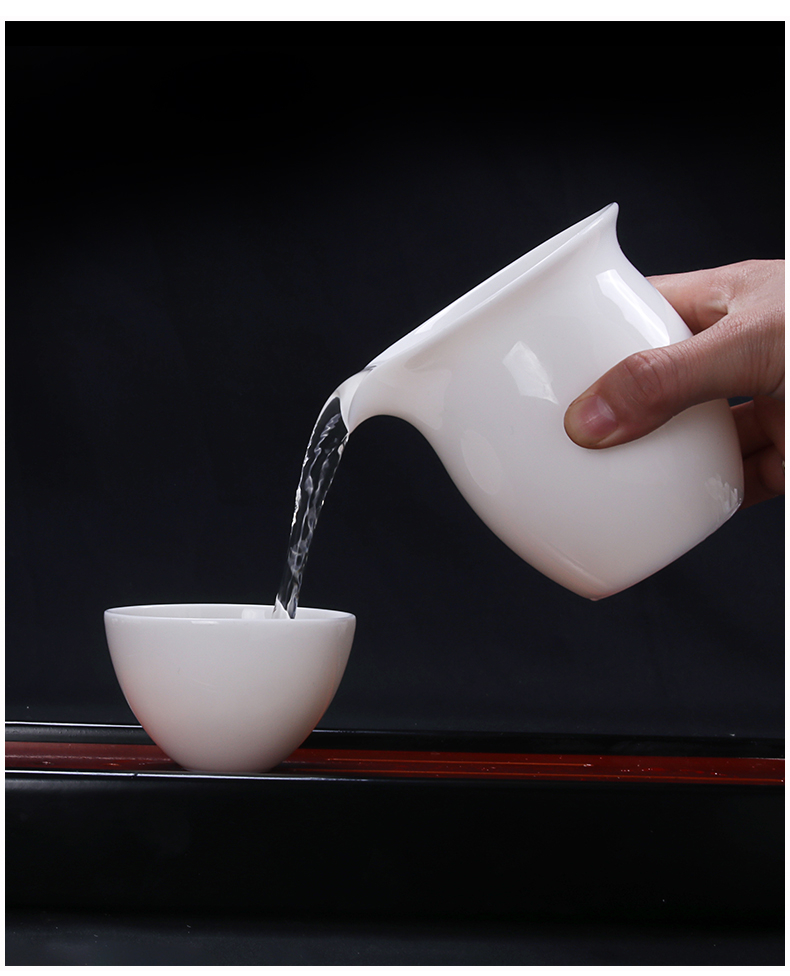 Dehua porcelain ceramic fair keller kung fu tea set jade creative male white porcelain tea points of eagle tea ware sea fair