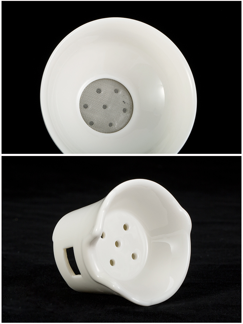 Dehua white porcelain in lard) tea filters filter ceramic tea set with parts fair keller coal stove)