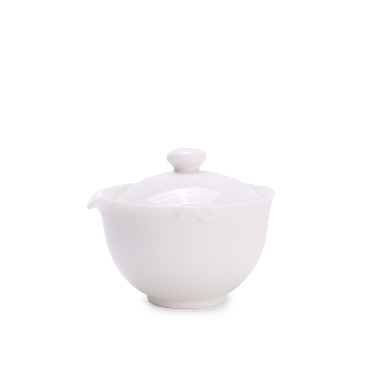 Earth story dehua white porcelain hand grasp pot inferior smooth jade porcelain large move anti hot filter tea, kungfu tea pot