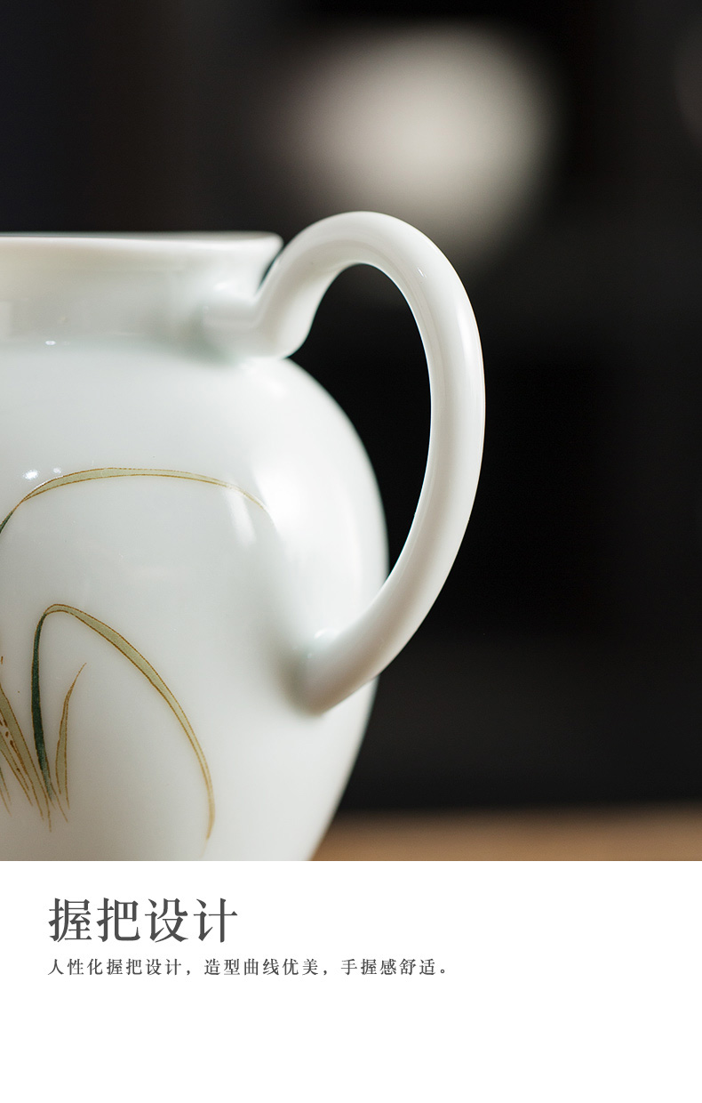 Jingdezhen hand - made sweet white ceramic fair keller kung fu tea tea sea portion evenly cup of tea, tea tea accessories