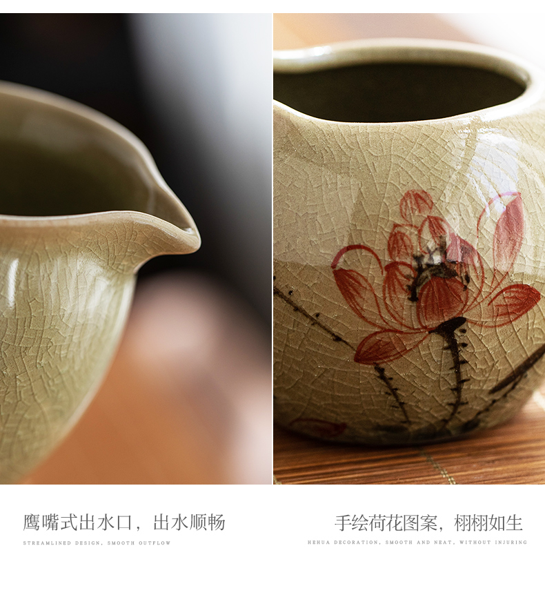 Ceramic hand - made tea set gift boxes of household contracted the up kung fu tea tea office whole sitting room