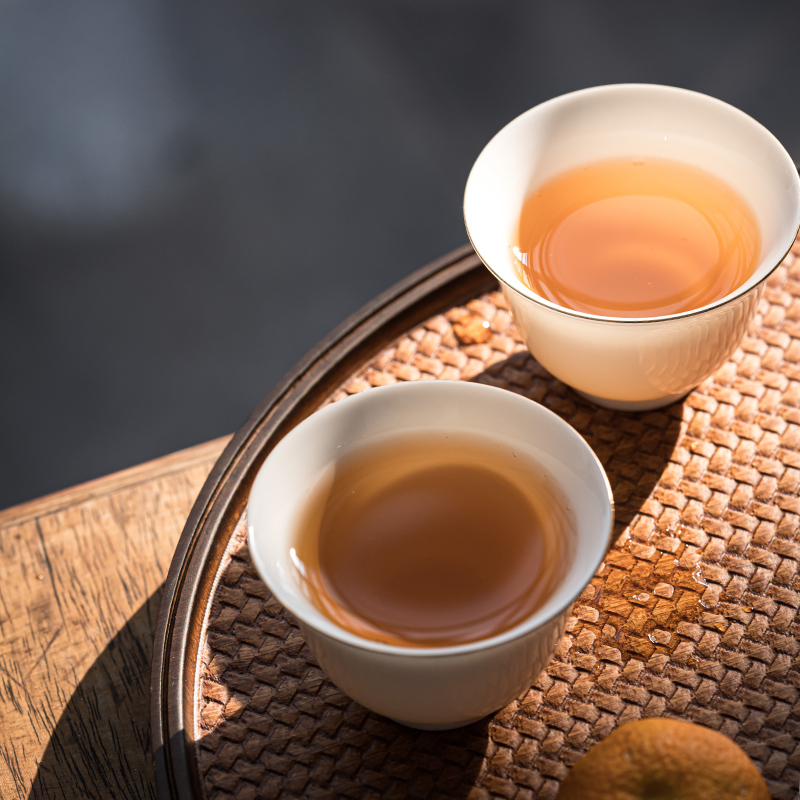 Earth story suet jade porcelain sample tea cup dehua manual high white ceramic kung fu master wen xiang single cup bowl