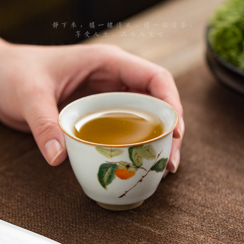 Every open your up cup can keep the master cup of jingdezhen ceramics by hand the cup personal single tasting cup sample tea cup