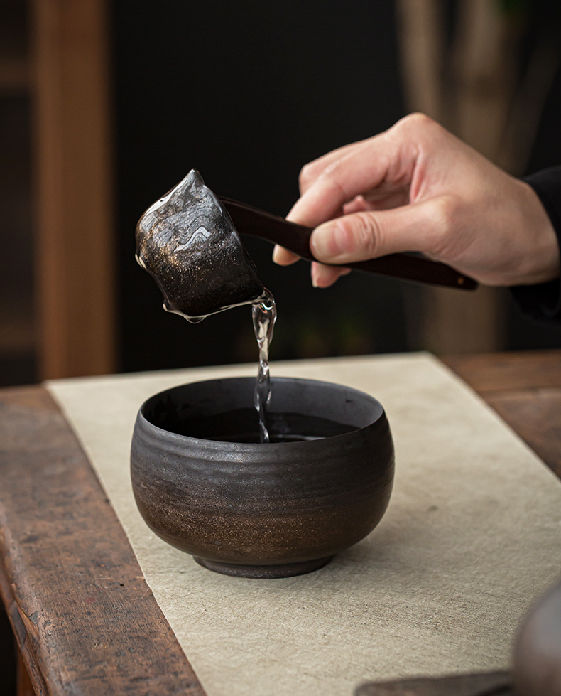 Jingdezhen hand gold small tea wash to wash to rust household ceramics glaze writing brush washer from Japanese zen tea zero