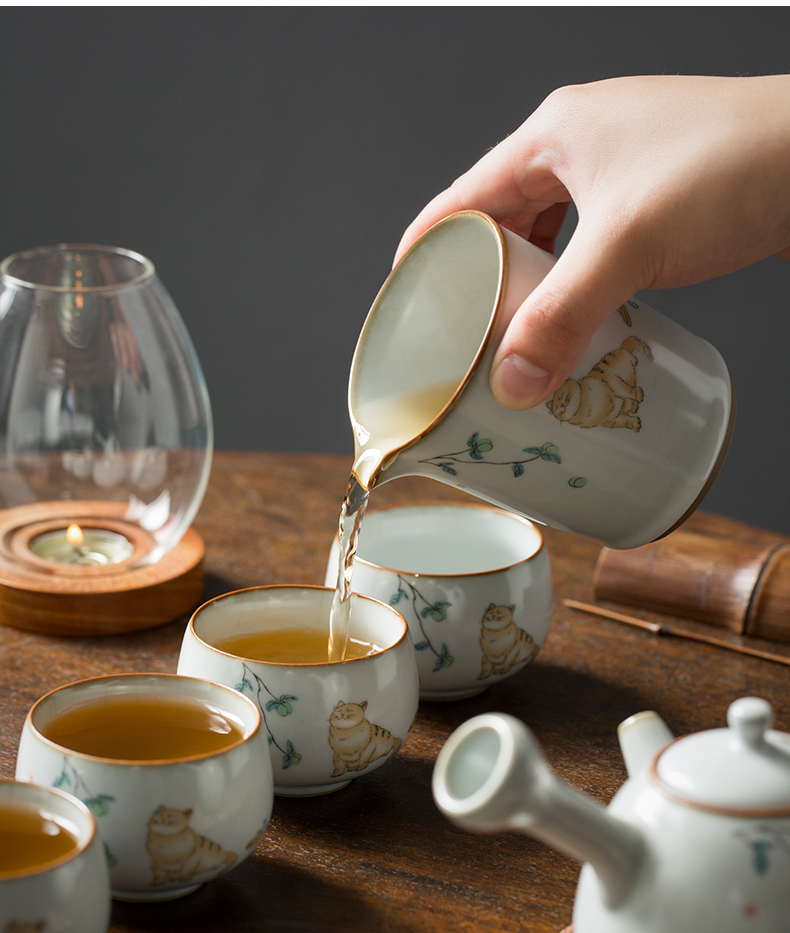Jingdezhen Japanese your up kung fu tea pot set a small set of contracted and I home sitting room of a complete set of office