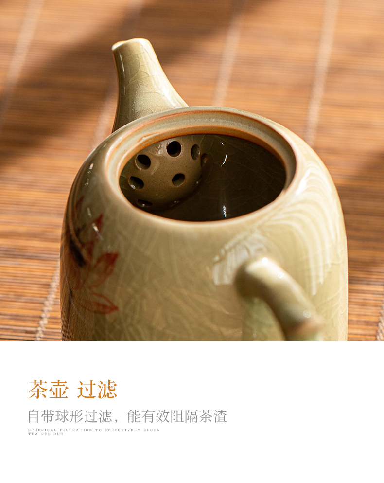 Jingdezhen hand - made of make tea tea set gift boxes home sitting room office contracted the up kung fu tea set