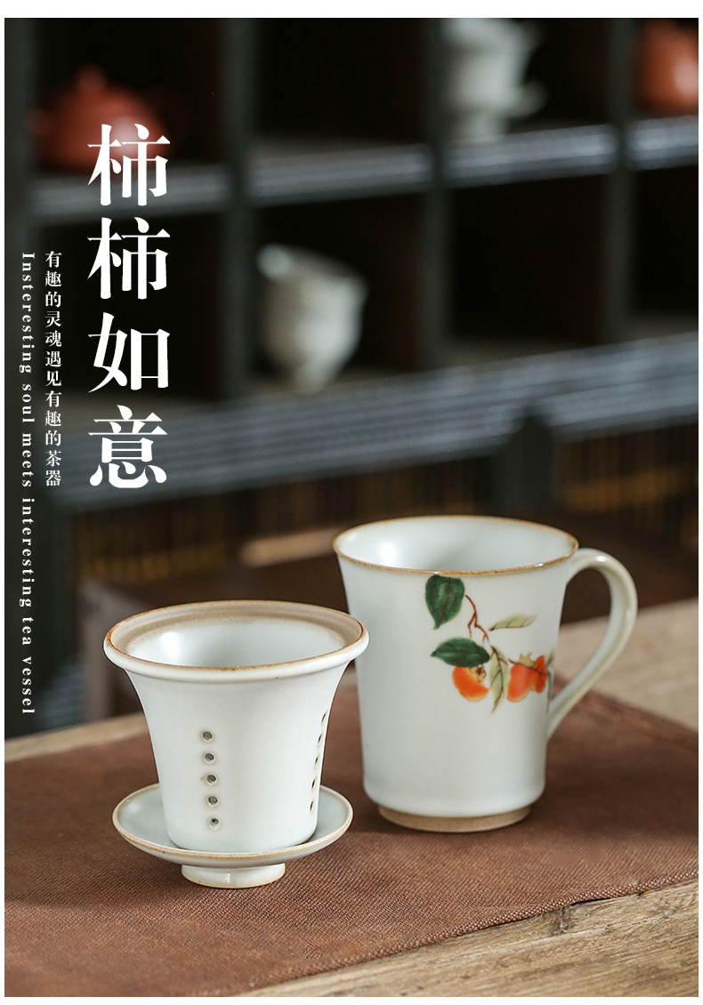 Earth story persimmon persimmon ruyi famille rose porcelain jingdezhen your up on personal office cups with cover filter