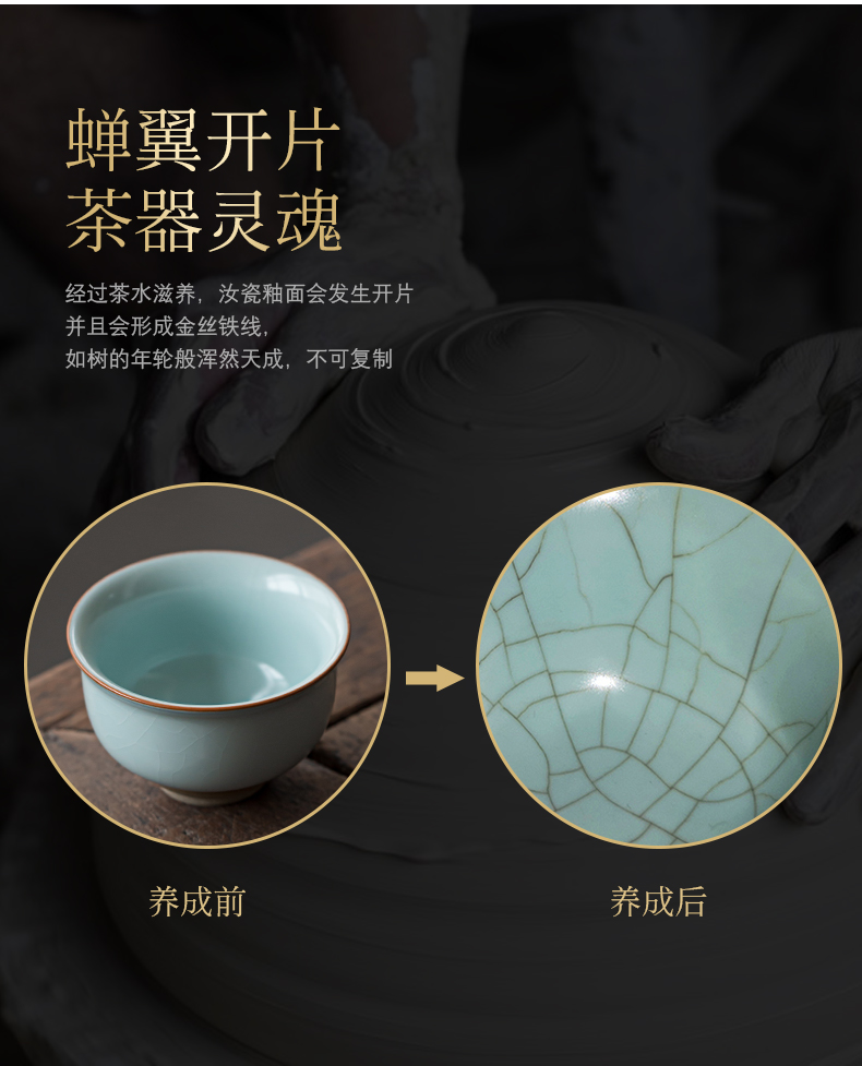 Jingdezhen pure manual your up with azure tea cup your porcelain open master CPU use natural open a cup of tea