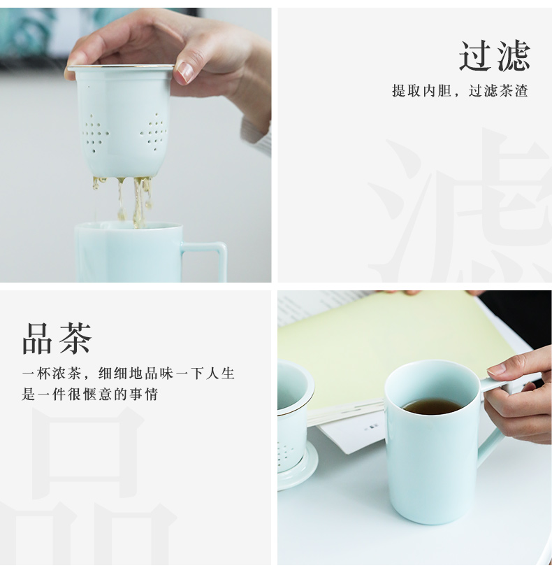 Jingdezhen creative move glass ceramic mark tide lovers ultimately responds a cup of coffee cup men 's and women' s cup