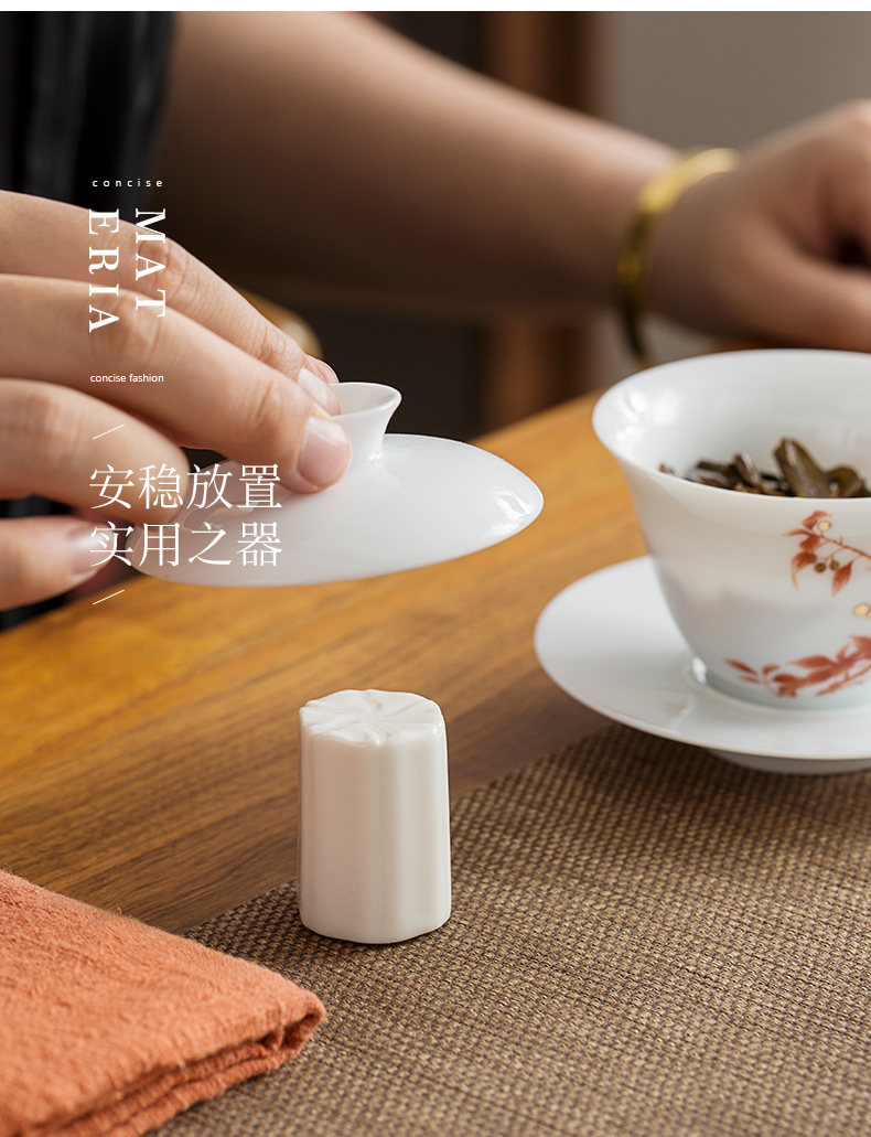 Jingdezhen sweet white porcelain Japanese kung fu tea set contracted household cup gift box of a complete set of the company with the ritual