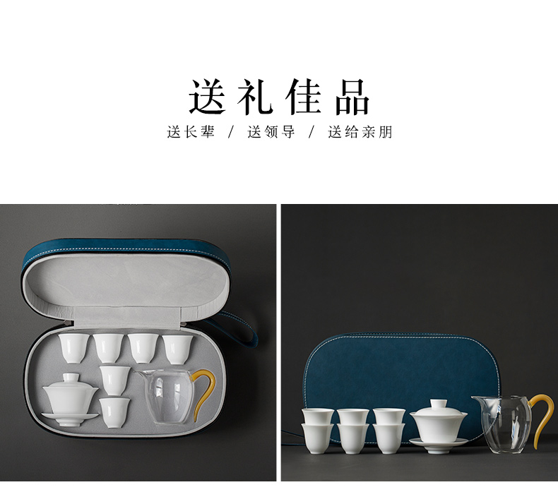 Jingdezhen only sweet white thin foetus hand - made three tureen single tea bowl to bowl kung fu tea set, ceramic cups